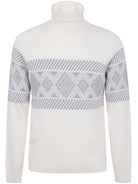 TURTLE NECK CENTRAL EMBROIDER SWEATER BARBA Napoli WHITE 48