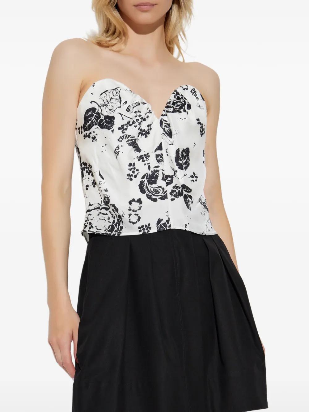 FLORAL PRINT BUSTIER TOP Max Mara