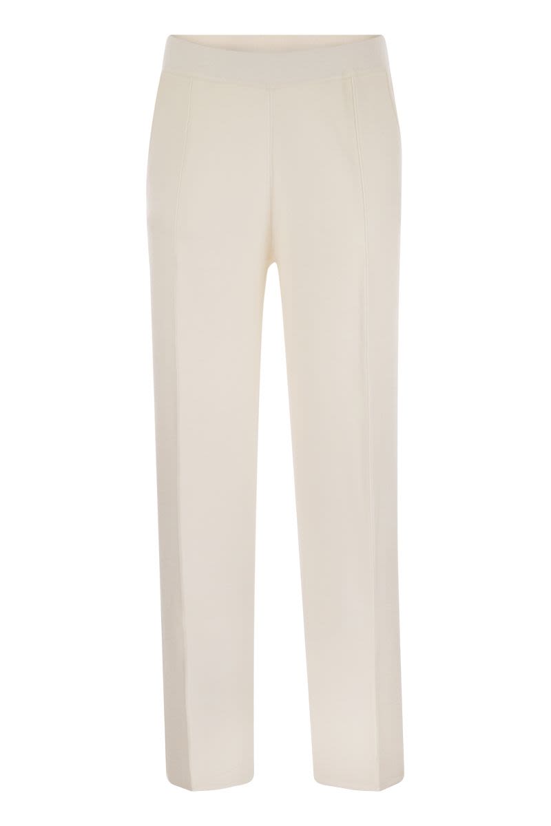ARNO - VISCOSE AND WOOL TROUSERS Max Mara IVORY S