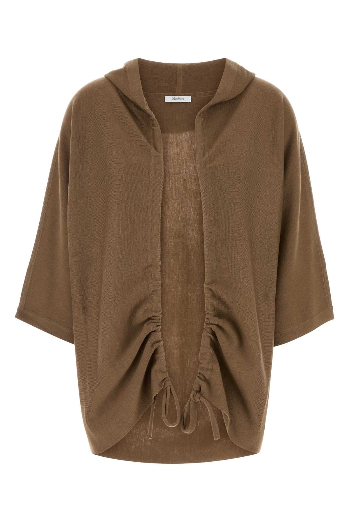 HOODIE CARDIGAN KNIT "ASTER " Max Mara BROWN S