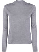 "FALESIA" SILKY TURTLE NECK SWEATER Max Mara GREY XS