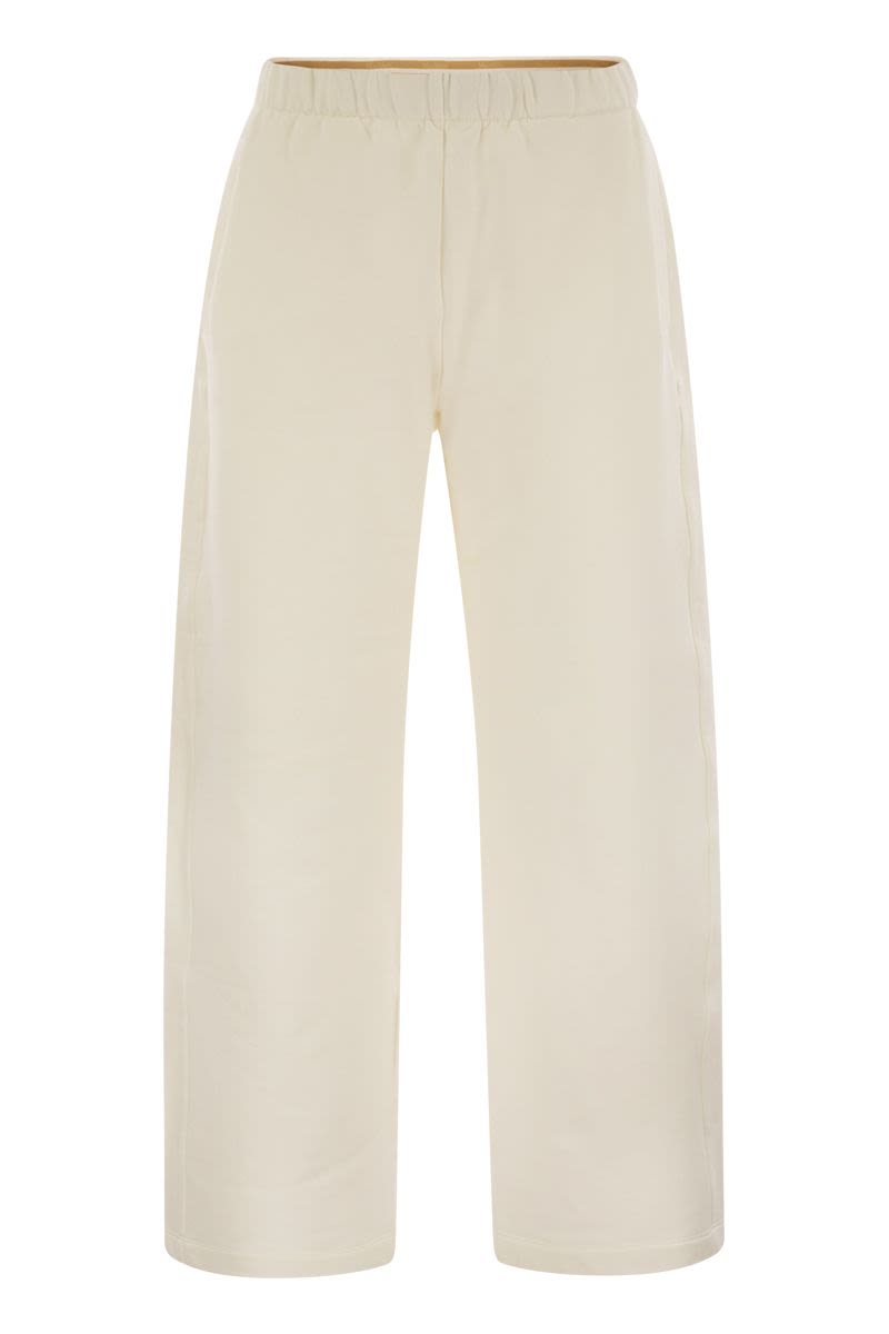 FILOVIA - SILK AND COTTON FLEECE TROUSERS Max Mara WHITE XS