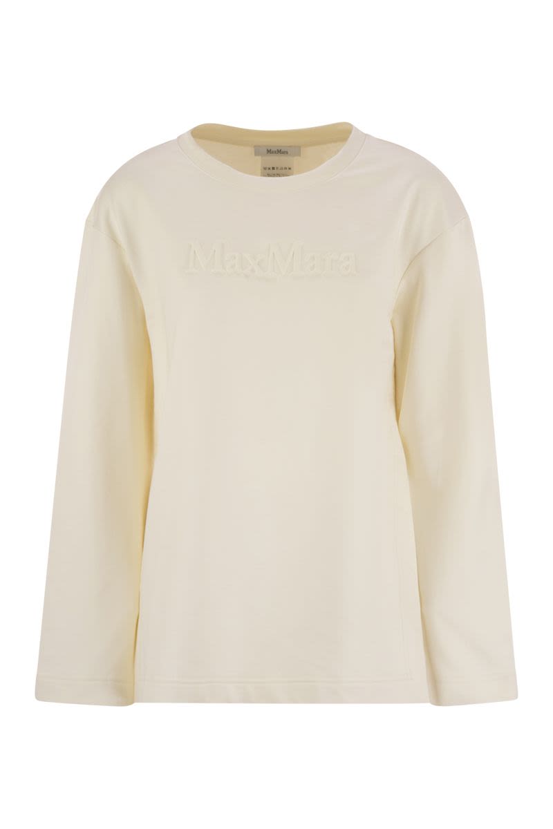 BERMA - SILK AND COTTON SWEATSHIRT Max Mara WHITE XS