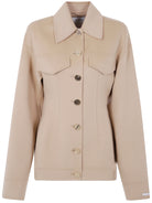 EGEO - TIGHT-FITTING WOOL CABAN MAX MARA SPORTMAX CAMEL 38