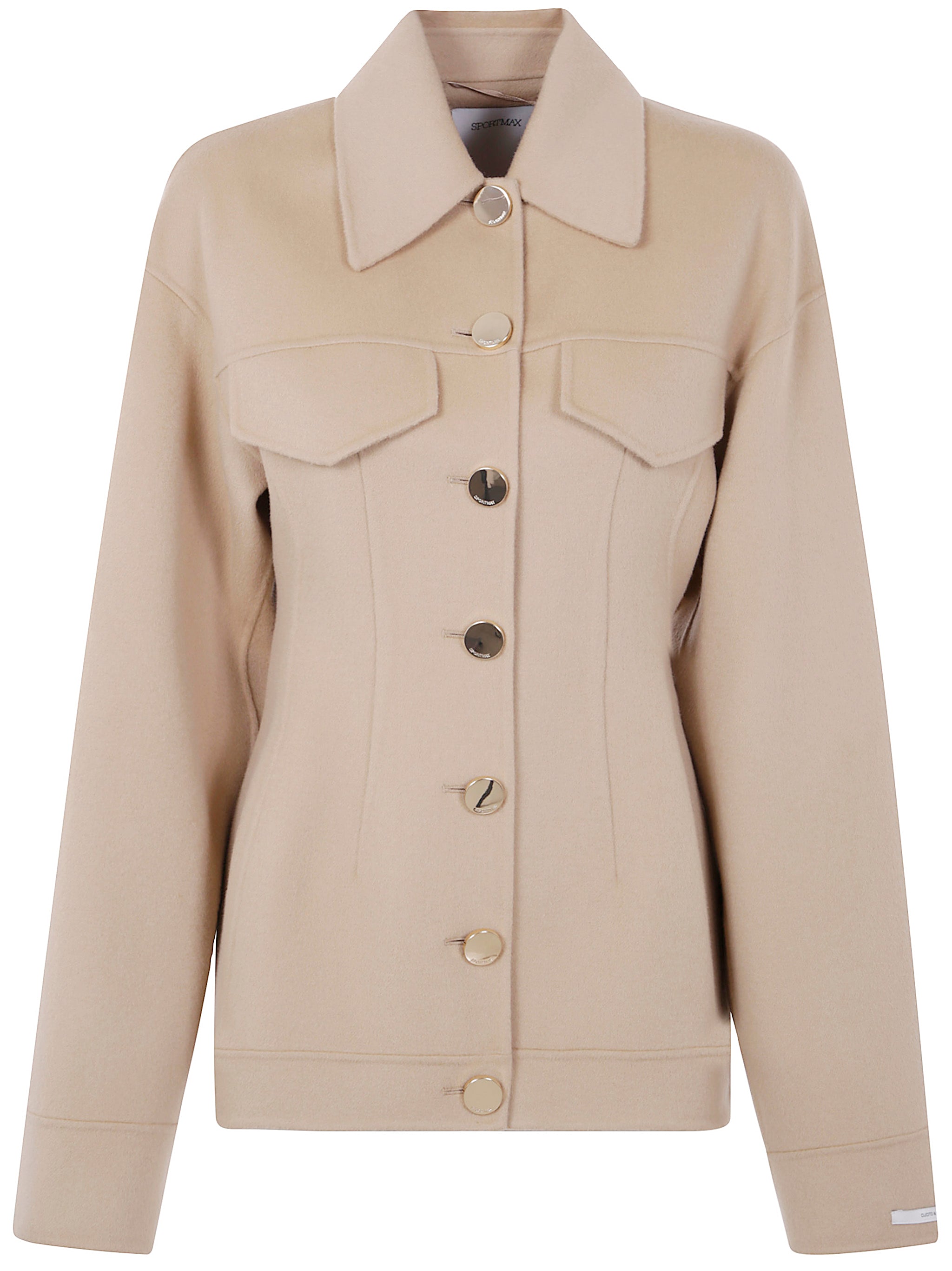 EGEO - TIGHT-FITTING WOOL CABAN MAX MARA SPORTMAX CAMEL 38