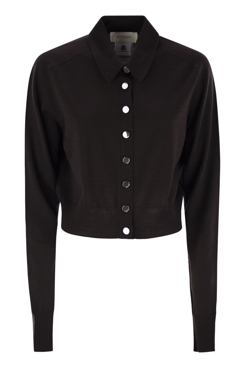PERSEO - WOOL CARDIGAN MAX MARA SPORTMAX DARK BROWN S