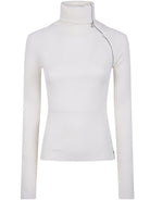 PINNA - HIGH-NECK JUMPER WITH ZIP MAX MARA SPORTMAX WHITE XS