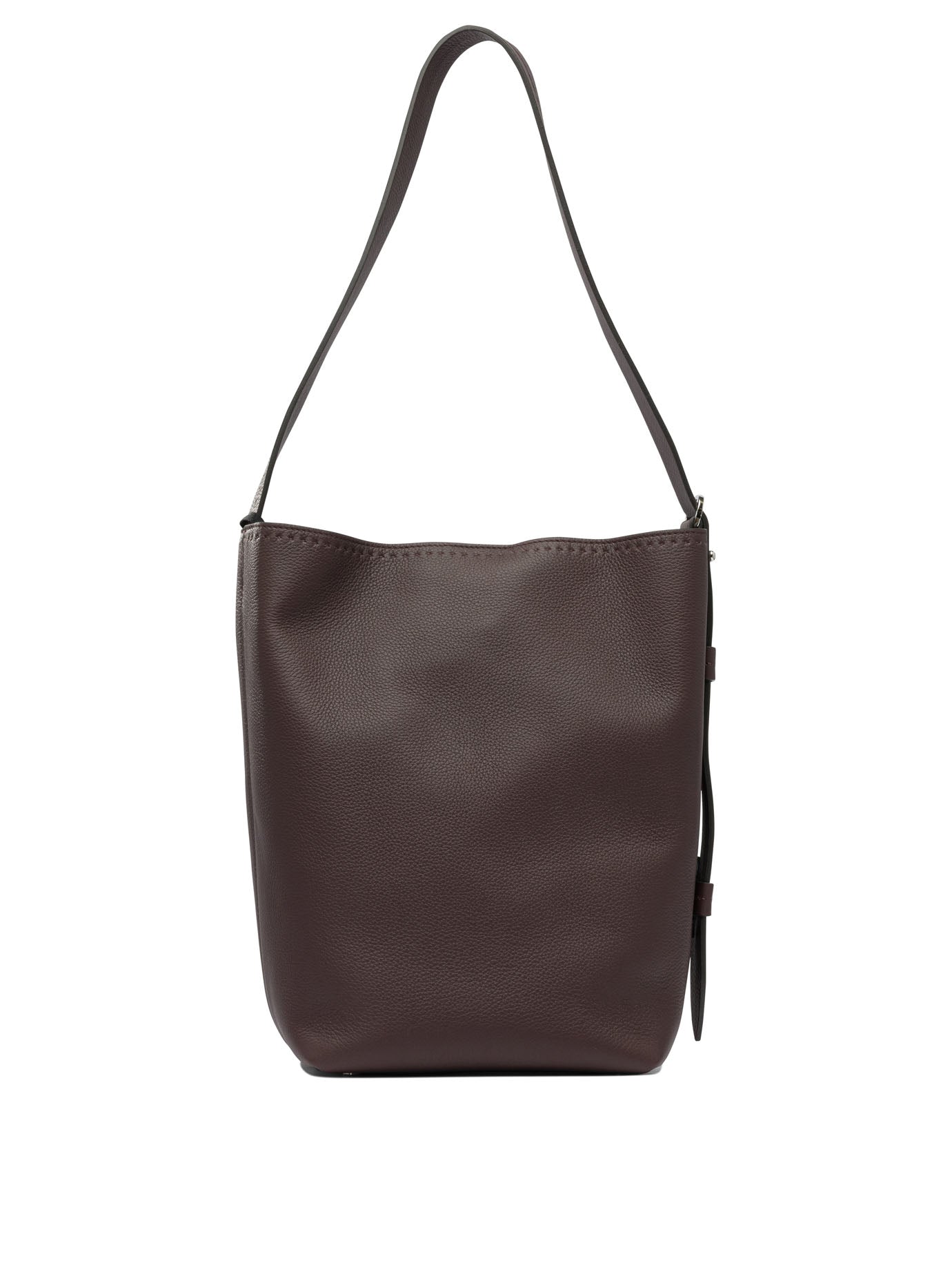 BORDEAUX COW LEATHER SHOULDER BAG Max Mara