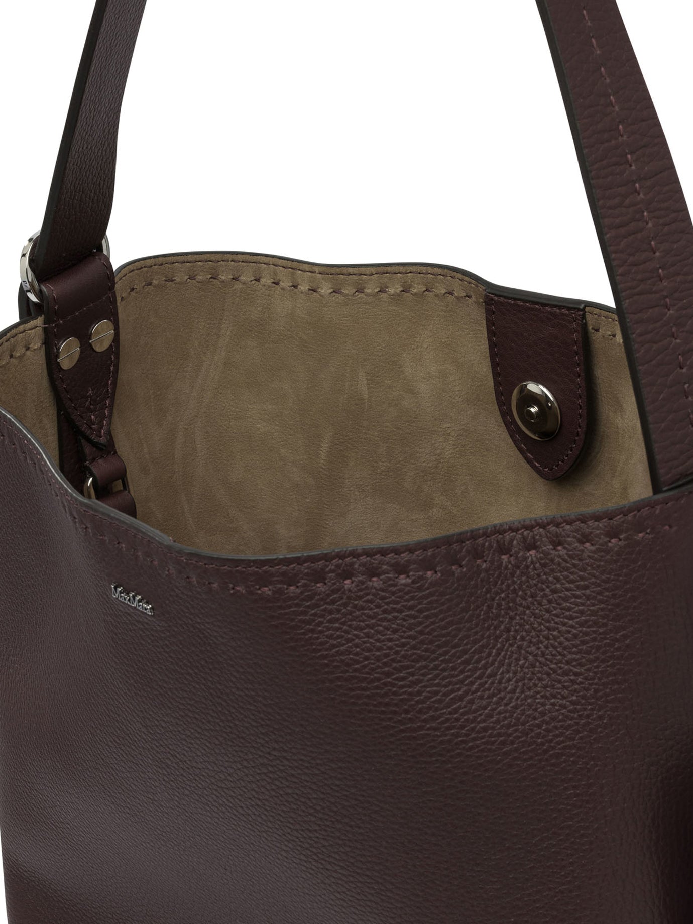 BORDEAUX COW LEATHER SHOULDER BAG Max Mara