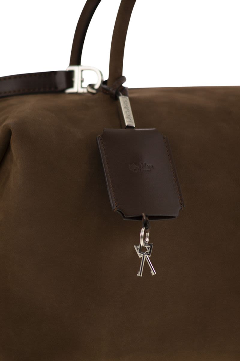 HOLDALLLSUEDE - LARGE NUBUCK LEATHER SATCHEL Max Mara