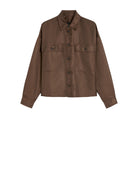 MAX MARA WEEKEND SHORT WATERPROOF TWILL JACKET WEEKEND MAX MARA CIOCCOLATO 40