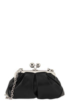 PRATI - LEATHER PASTRY BAG WEEKEND MAX MARA BLACK ONE SIZE