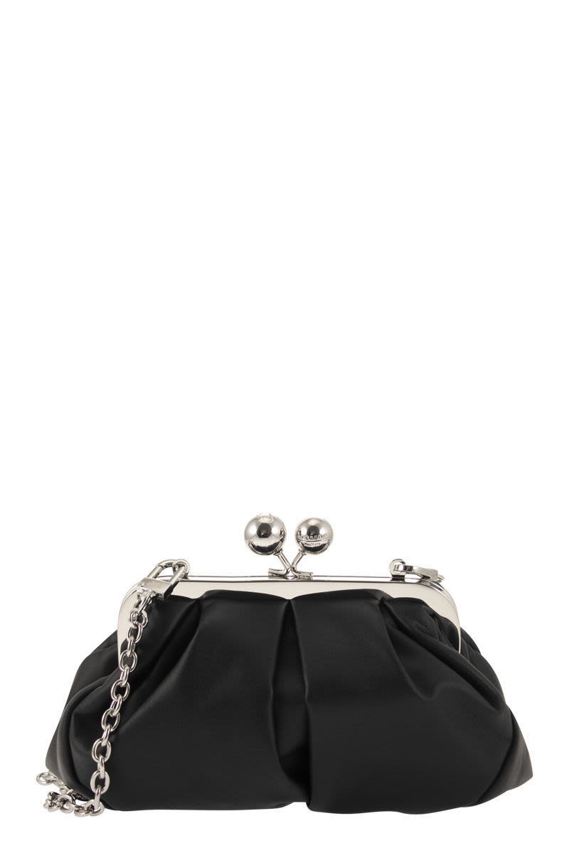 PRATI - LEATHER PASTRY BAG WEEKEND MAX MARA BLACK ONE SIZE