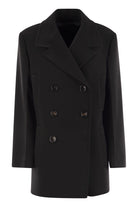 JANZIR - DOUBLE-BREASTED CADY CABAN Max Mara BLACK 38