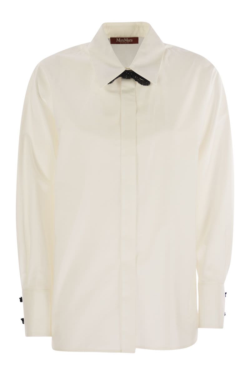ROLL - COTTON AND SILK POPLIN SHIRT Max Mara WHITE 40