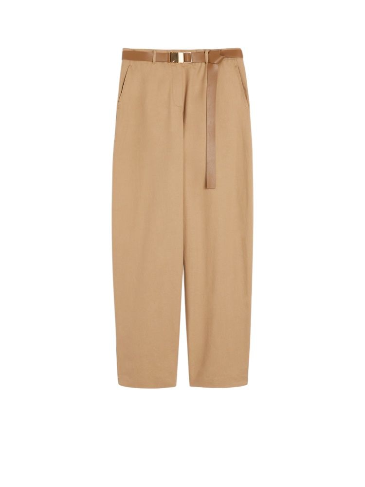BLEU TROUSER CAMEL MAX MARA STUDIO CAMEL 40