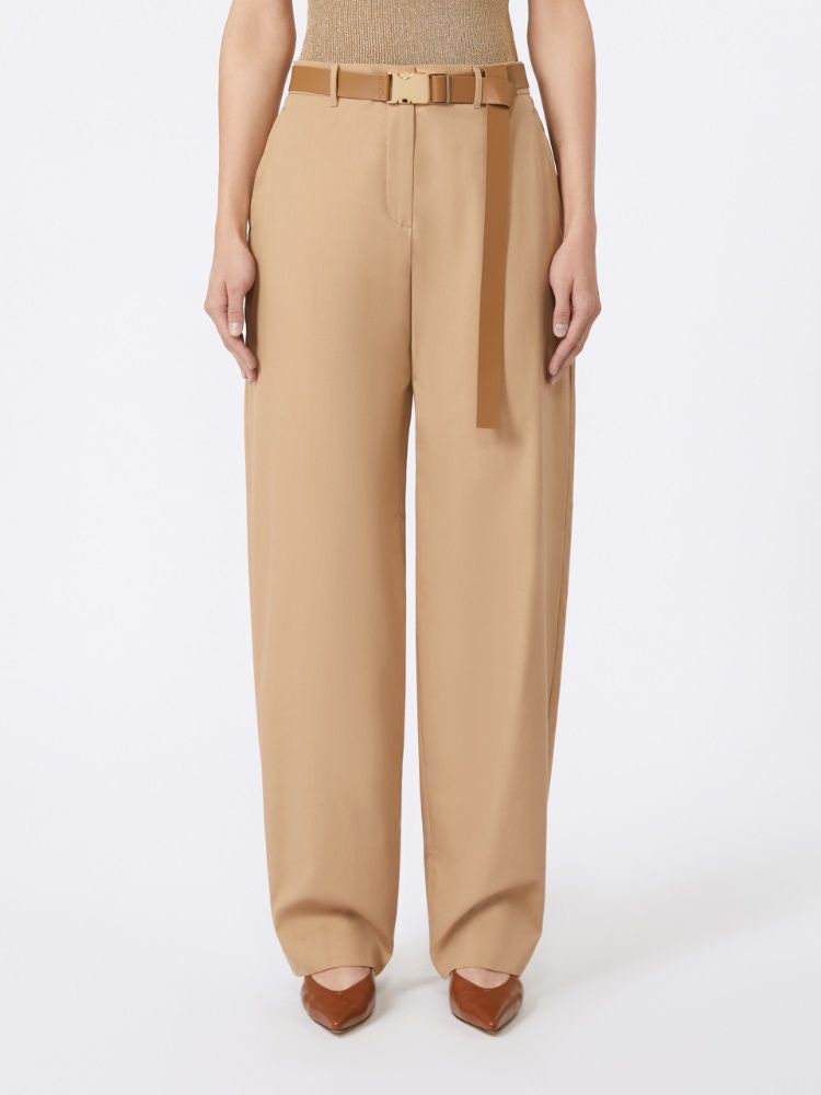 BLEU TROUSER CAMEL MAX MARA STUDIO