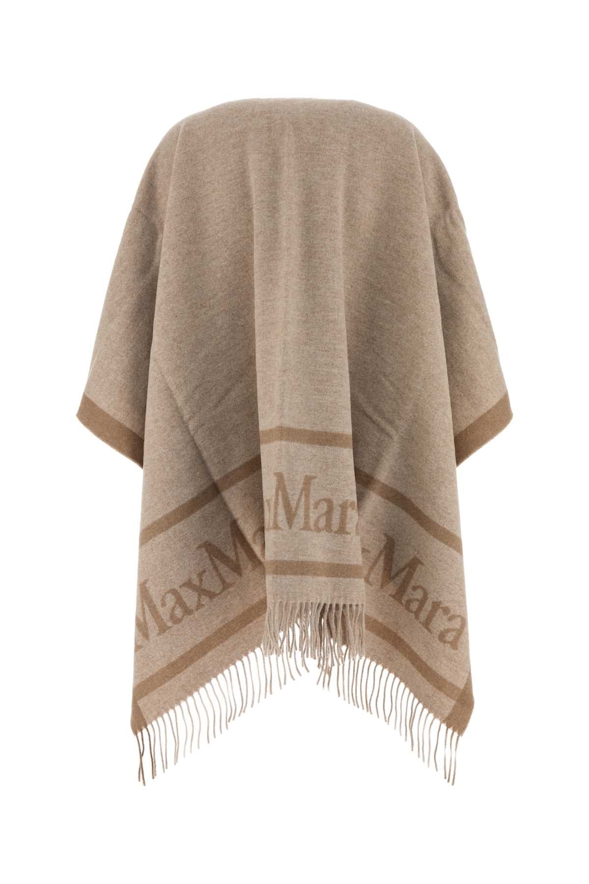HILDESTD - JACQUARD WOOL PONCHO Max Mara