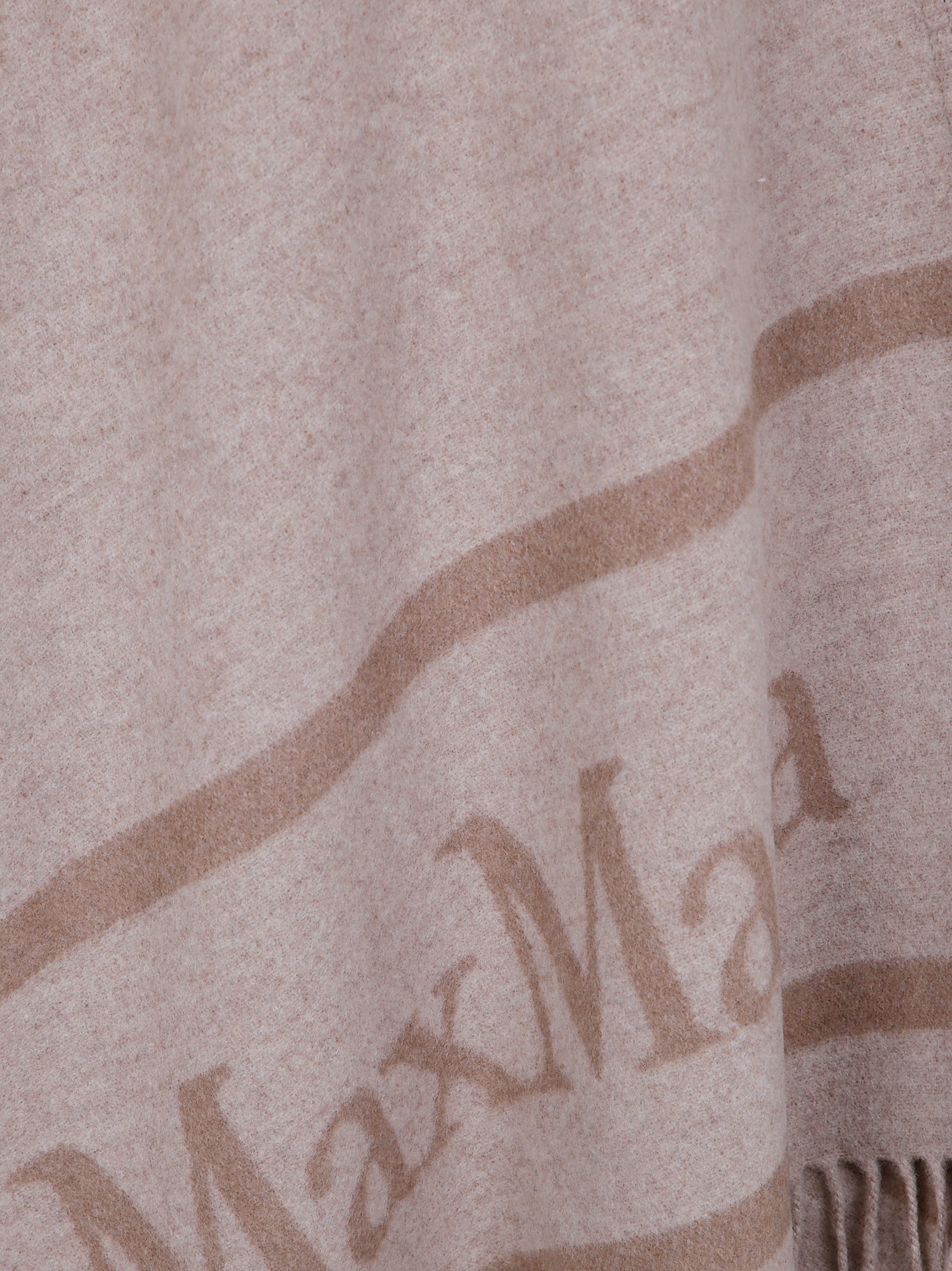 HILDESTD - JACQUARD WOOL PONCHO Max Mara