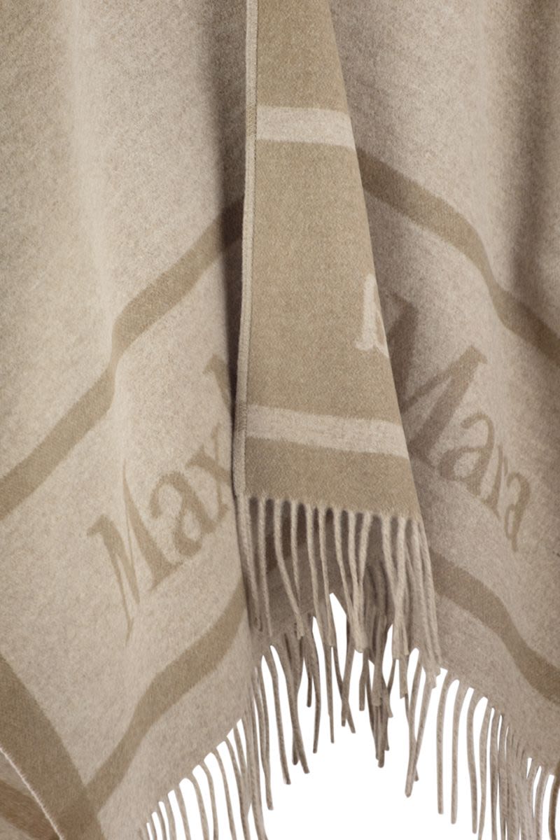 HILDESTD - JACQUARD WOOL PONCHO Max Mara