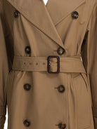BROWN POLYESTER COAT MAX MARA THE CUBE