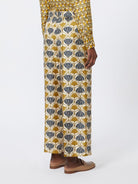 TIMEC - PRINTED SILK FLUID TROUSERS S MAX MARA