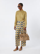 TIMEC - PRINTED SILK FLUID TROUSERS S MAX MARA