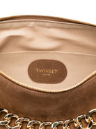 LEATHER BROWN POLYESTER COTTON BAGS Twin-Set
