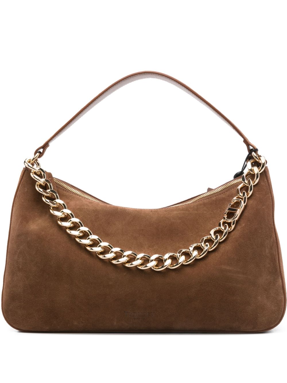 LEATHER BROWN POLYESTER COTTON BAGS Twin-Set