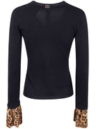 V NECK WITH ANIMALIER PRINT Twin-Set