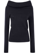 LONG SLEEVES BOAT NECK SWEATER Nuur BLACK XS