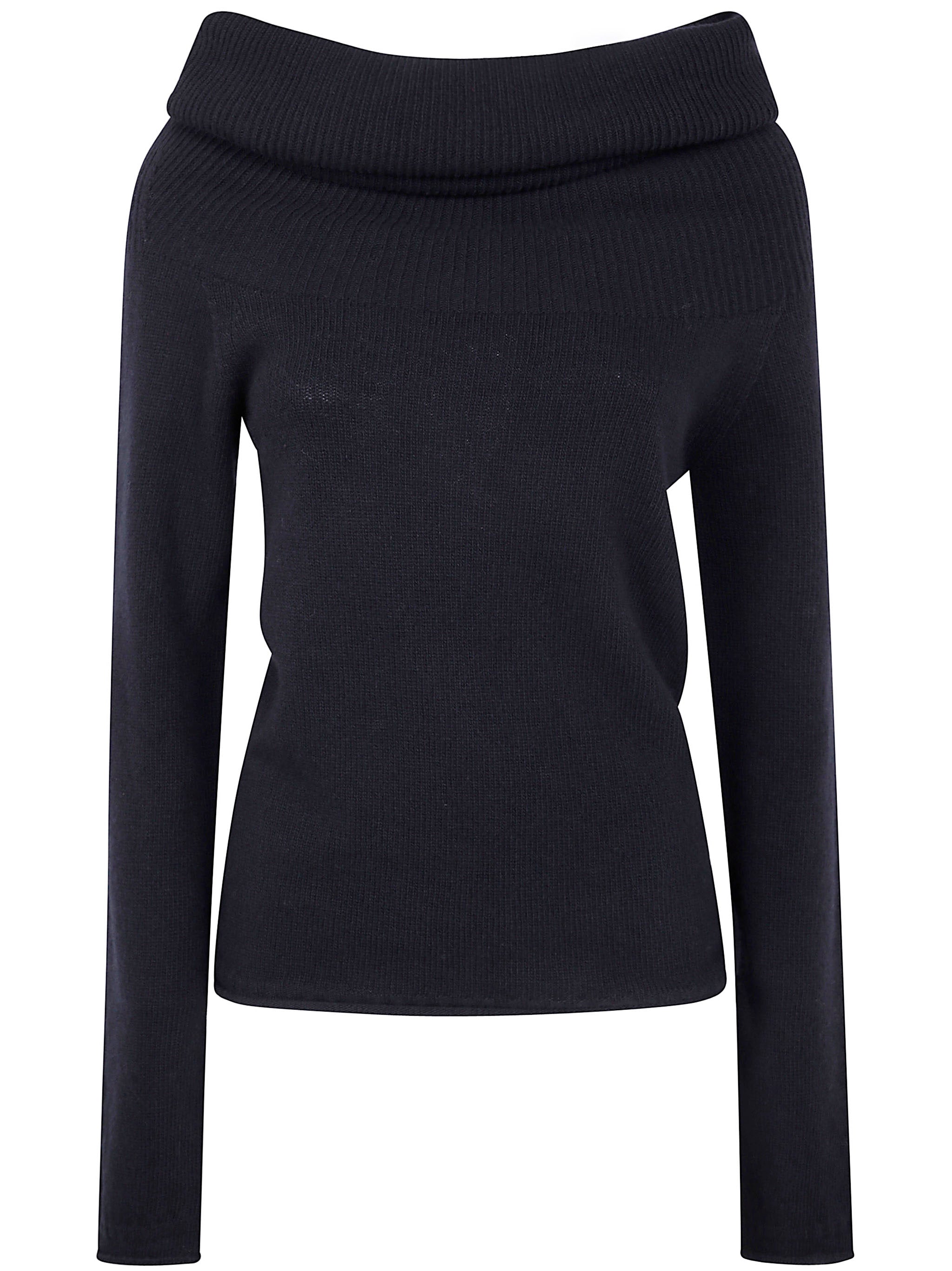LONG SLEEVES BOAT NECK SWEATER Nuur BLACK XS