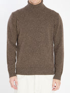 MOULINE TURTLENECK SWEATER Roberto Collina BROWN 54
