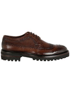 LACE UP HORSE RUBBER BOTTOM CORVARI BROWN 40