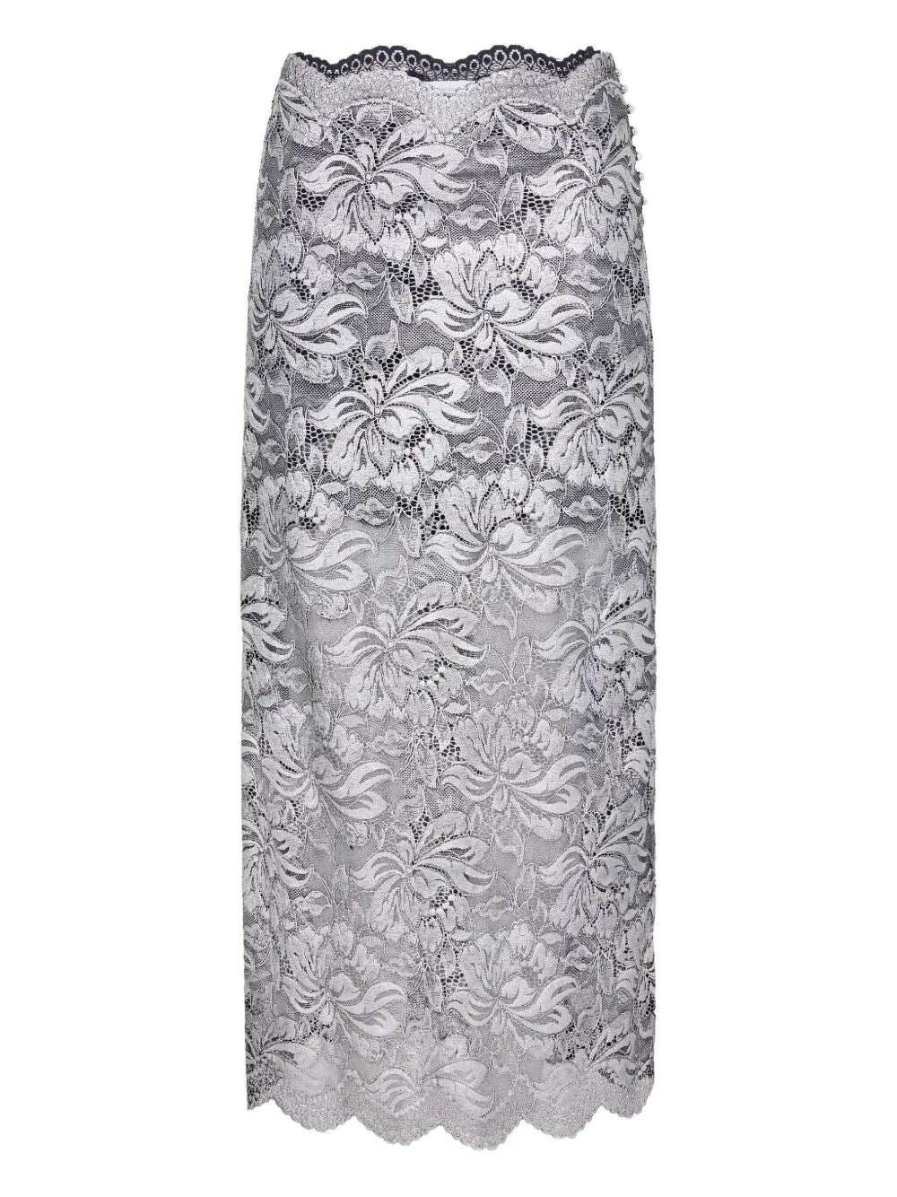 LONG LACE SKIRT Paco Rabanne BLACK 36