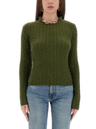 WOOL JERSEY. Paco Rabanne GREEN S