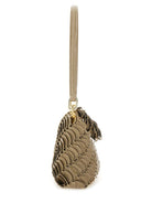 BEIGE LEATHER SHOULDER BAGS Paco Rabanne
