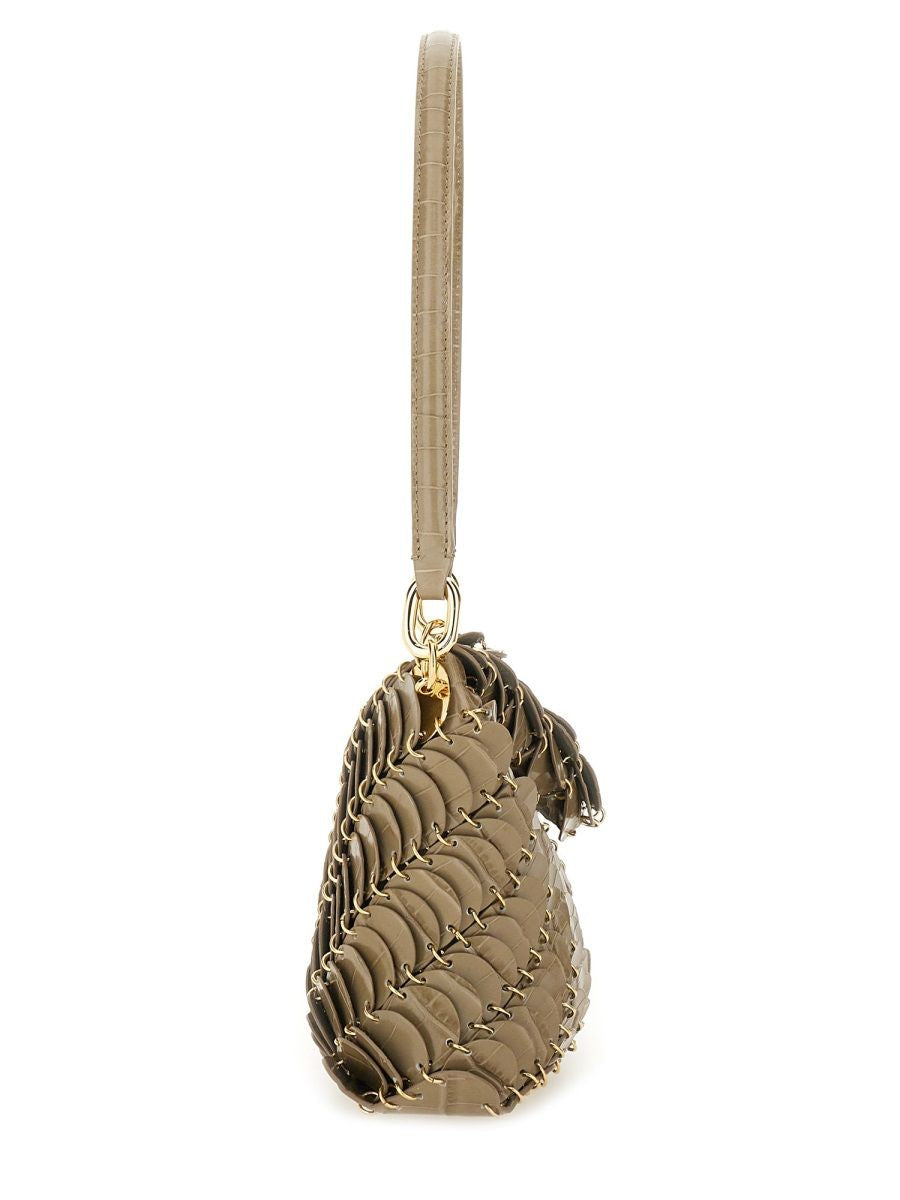 BEIGE LEATHER SHOULDER BAGS Paco Rabanne