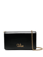WALLET WITH FLAP AND CHAIN ICONIC Chloé BLACK UNI