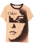 COTTON JERSEY LOGO TSHIRT Chloé NUDE S