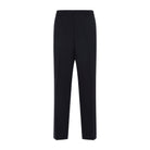 Very dark navy Paul Smith wool-blend dress pants, side angle by Paul Smith