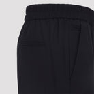 Very dark navy Paul Smith wool-blend pants, close-up detail by Paul Smith
