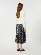 White WEEKEND MAX MARA maxi dress waist tie detail on model