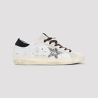 Golden Goose Superstar sneakers showing heel tab detail, rear view