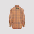 Orange EGONLAB over shirt with patch logo at back, rear view