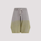 Green acid degrade long boxers by Moncler x Rick Owens, front view
