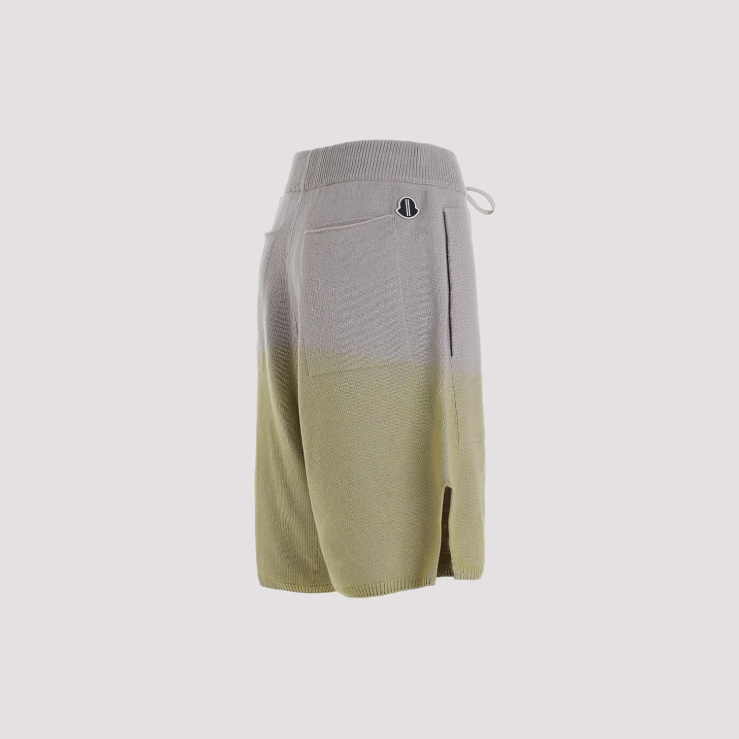 Green long boxers with side seam pockets by Moncler x Rick Owens