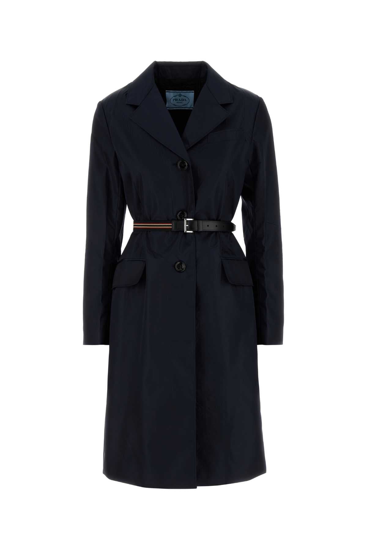 MIDNIGHT BLUE RE-NYLON TRENCH COAT Prada BLUE 44