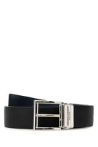 BLACK LEATHER REVERSIBLE BELT Prada BLACK 85