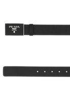 BLACK LEATHER BELT Prada